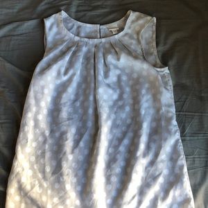 Merona white and grey tank blouse